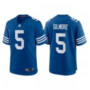 Wholesale Cheap Men's Indianapolis Colts #5 Stephon Gilmore Royal Stitched Game Jersey