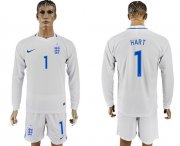 Wholesale Cheap England #1 Hart Home Long Sleeves Soccer Country Jersey