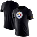 Wholesale Cheap Pittsburgh Steelers Nike Essential Logo Dri-FIT Cotton T-Shirt Black