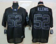 Wholesale Cheap Nike Ravens #52 Ray Lewis Lights Out Black Men's Stitched NFL Elite Jersey