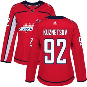 Wholesale Cheap Adidas Capitals #92 Evgeny Kuznetsov Red Home Authentic Women\'s Stitched NHL Jersey