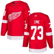 Wholesale Cheap Adidas Red Wings #73 Adam Erne Red Home Authentic Stitched NHL Jersey