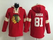 Wholesale Cheap Chicago Blackhawks #81 Marian Hossa Red Pullover NHL Hoodie