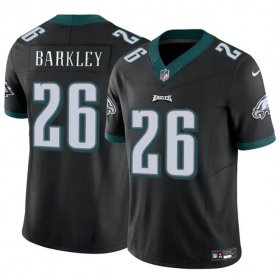 Cheap Men\'s Philadelphia Eagles #26 Saquon Barkley Black 2023 F.U.S.E. Vapor Untouchable Limited Football Stitched Jersey