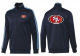 Wholesale Cheap NFL San Francisco 49ers Team Logo Jacket Dark Blue