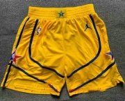 Wholesale Cheap Men's Yellow Western Conference Stitched 2021 NBA All Star Shorts