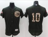 Wholesale Cheap Cubs #10 Ron Santo Green Flexbase Authentic Collection Salute to Service Stitched MLB Jersey