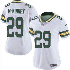 Cheap Women\'s Green Bay Packers #29 Xavier McKinney White Vapor Limited Football Stitched Jersey(Run Small)
