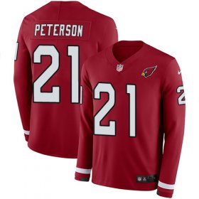 Wholesale Cheap Nike Cardinals #21 Patrick Peterson Red Team Color Men\'s Stitched NFL Limited Therma Long Sleeve Jersey