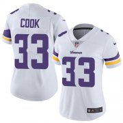 Wholesale Cheap Nike Vikings #33 Dalvin Cook White Women's Stitched NFL Vapor Untouchable Limited Jersey