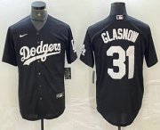Cheap Men's Los Angeles Dodgers #31 Tyler Glasnow Black Turn Back The Clock Stitched Cool Base Jerseys