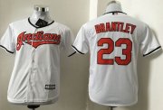 Wholesale Cheap Indians #23 Michael Brantley White Cool Base Stitched Youth MLB Jersey