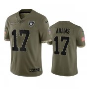 Wholesale Cheap Men's Las Vegas Raiders #17 Davante Adams 2022 Olive Salute To Service Limited Stitched Jersey