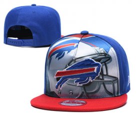 Wholesale Cheap Bills Team Logo Blue Red Adjustable Leather Hat TX