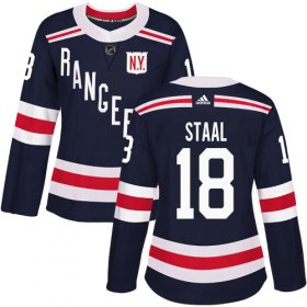 Wholesale Cheap Adidas Rangers #18 Marc Staal Navy Blue Authentic 2018 Winter Classic Women\'s Stitched NHL Jersey