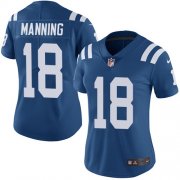 Wholesale Cheap Nike Colts #18 Peyton Manning Royal Blue Team Color Women's Stitched NFL Vapor Untouchable Limited Jersey