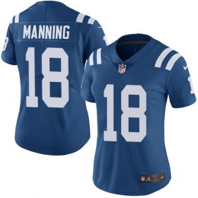 Wholesale Cheap Nike Colts #18 Peyton Manning Royal Blue Team Color Women\'s Stitched NFL Vapor Untouchable Limited Jersey