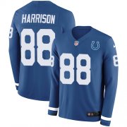 Wholesale Cheap Nike Colts #88 Marvin Harrison Royal Blue Team Color Men's Stitched NFL Limited Therma Long Sleeve Jersey