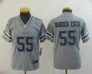 Youth Dallas Cowboys #55 Leighton Vander Esch Grey 2019 Inverted Legend Stitched NFL Nike Limited Jersey