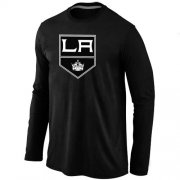 Wholesale Cheap NHL Los Angeles Kings Big & Tall Logo Long Sleeve T-Shirt Black