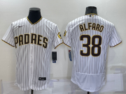 Wholesale Cheap Men's San Diego Padres #38 Jorge Alfaro White Stitched MLB Flex Base Nike Jersey