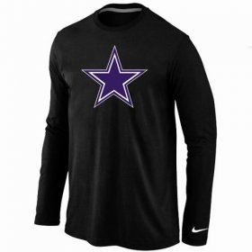 Wholesale Cheap Nike Dallas Cowboys Logo Long Sleeve T-Shirt Black