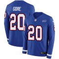 Wholesale Cheap Nike Bills #20 Frank Gore Royal Blue Team Color Men's Stitched NFL Limited Therma Long Sleeve Jersey