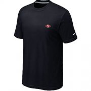 Wholesale Cheap Nike San Francisco 49ers Chest Embroidered Logo T-Shirt Black