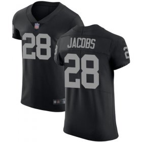 Wholesale Cheap Nike Raiders #28 Josh Jacobs Black Team Color Men\'s Stitched NFL Vapor Untouchable Elite Jersey