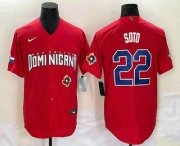 Cheap Men's Dominican Republic Baseball #22 Juan Soto 2023 Red World Classic Stitched Jerseys