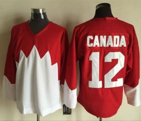 Wholesale Cheap Olympic CA. #12 Canada Red/White 1972 Commemorative CCM Stitched NHL Jersey