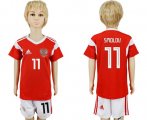 Wholesale Cheap Russia #11 Smolov Home Kid Soccer Country Jersey