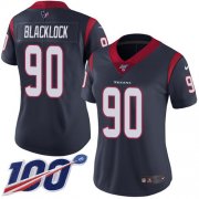 Wholesale Cheap Nike Texans #90 Ross Blacklock Navy Blue Team Color Women's Stitched NFL 100th Season Vapor Untouchable Limited Jersey