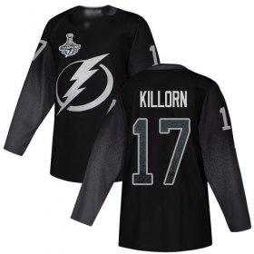 Cheap Adidas Lightning #17 Alex Killorn Black Alternate Authentic 2020 Stanley Cup Champions Stitched NHL Jersey