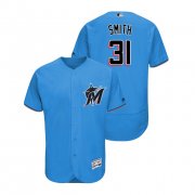 Wholesale Cheap marlins #31 Caleb Smith Blue Alternate 2019 Authentic Collection Flex Base Stitched MLB Jersey