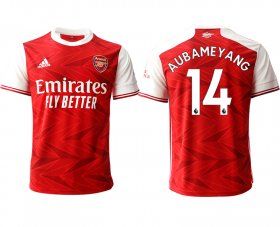 Wholesale Cheap Men 2020-2021 club Arsenal home aaa version 14 red Soccer Jerseys
