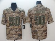 Wholesale Cheap Men's Dallas Cowboys #90 Demarcus Lawrence Nike Camo Salute to Service Stitched NFL Limited Jersey