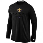 Wholesale Cheap Nike New Orleans Saints Critical Victory Long Sleeve T-Shirt Black