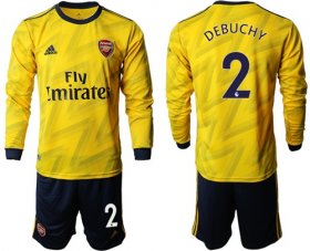 Wholesale Cheap Arsenal #2 Debuchy Away Long Sleeves Soccer Club Jersey
