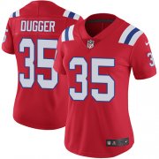 Wholesale Cheap Nike Patriots #35 Kyle Dugger Red Alternate Women's Stitched NFL Vapor Untouchable Limited Jersey