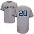 Wholesale Cheap Yankees #20 Jorge Posada Grey Flexbase Authentic Collection Stitched MLB Jersey