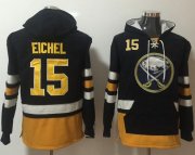 Wholesale Cheap Sabres #15 Jack Eichel Navy Blue Name & Number Pullover NHL Hoodie