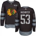 Wholesale Cheap Adidas Blackhawks #53 Brandon Mashinter Black 1917-2017 100th Anniversary Stitched NHL Jersey