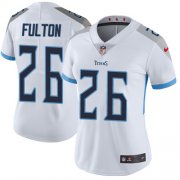 Wholesale Cheap Nike Titans #26 Kristian Fulton White Women's Stitched NFL Vapor Untouchable Limited Jersey