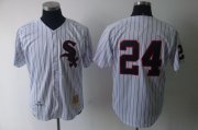 Wholesale Cheap Mitchell and Ness Chicago White Sox #24 Early Wynn White Throwback Stitched MLB Jersey