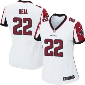 Wholesale Cheap Nike Falcons #22 Keanu Neal White Women\'s Stitched NFL Elite Jersey