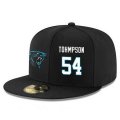Wholesale Cheap Carolina Panthers #54 Shaq Thompson Snapback Cap NFL Player Black with White Number Stitched Hat
