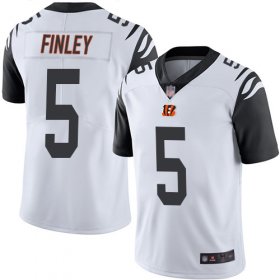 Wholesale Cheap Nike Bengals #5 Ryan Finley White Men\'s Stitched NFL Limited Rush Jersey