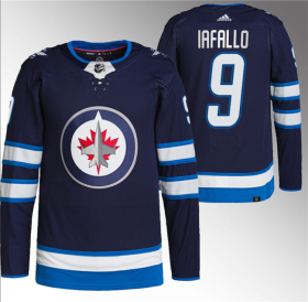 Wholesale Cheap Men\'s Winnipeg Jets #9 Alex Iafallo Navy Stitched Jersey