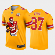 Cheap Kansas City Chiefs #87 Travis Kelce Nike Team Hero 6 Vapor Limited NFL Jersey Yellow